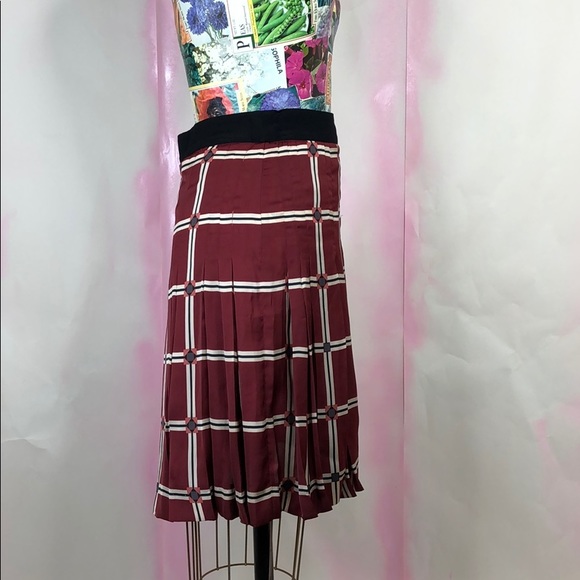 Zara Pleated Geo Graphic A Line Skirt Flapper Pleated - Picture 2 of 7